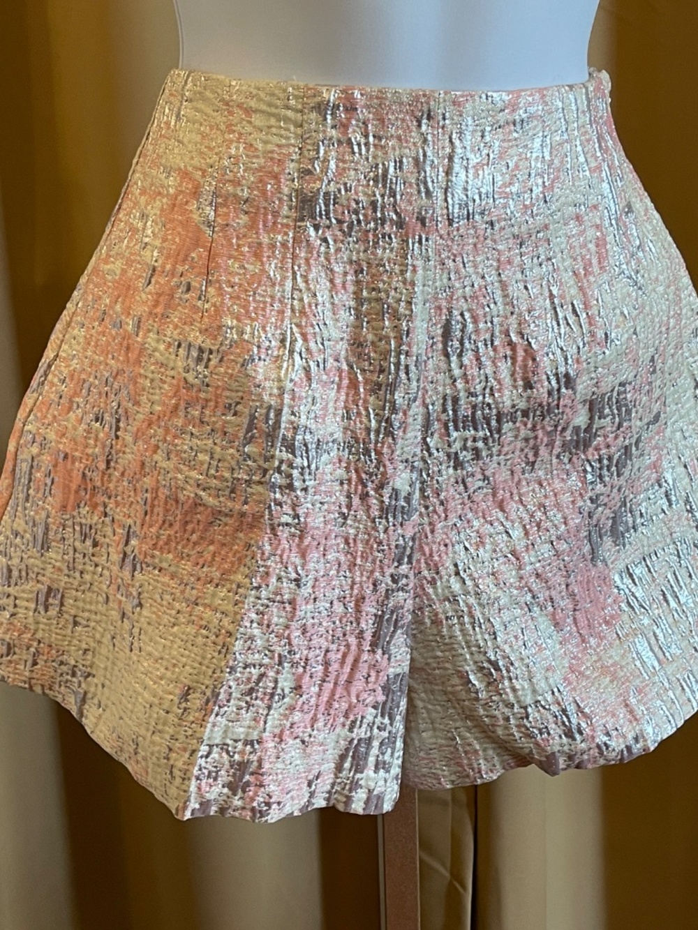 NEW! Asos Design Pink Silver Metallic Double Breasted Blazer and Shorts Set 2 - Picture 8 of 14